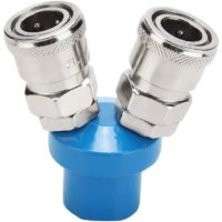 1/4" C-Type Pneumatic Quick Coupler 2/3 Way Air Compressor Connector(2 Way)