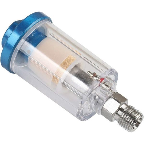 1/4 Compressed Air Water Separator, Mini Air Filter Separator for Paint Gun Compressor and Other Air Tools (a)