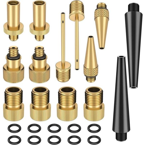 14 Copper Bicycle Pump Adapter for Car Bicycle Valve without Air Distributor or Discolouration dv av sv Bicycle Compressor Adapter Car Foot Pump