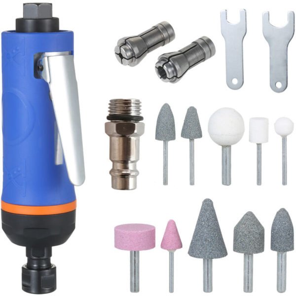 1/4 Inches High Speed Air Grinder 20000RPM Mini Air Die Grinder Kit Pneumatic Tools Set Polishing Grinder Polishing Machine Engraving Mill Air