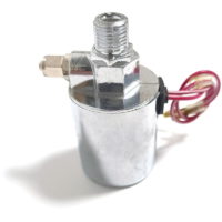 1/4'' NPT 12V/24V Universal Electric Air Valve (Solenoid) for 1/4'' OD Hose 200PSI Train/Air Horn, Silver - Silver