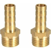 1/4" PC Nipple Barbed Brass Hose Barb Coupler Connector Air Water Fuel Diesel 14mm