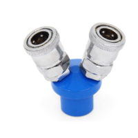 1/4 Round Bidirectional Air Pump Air Compressor Connector 1/4 Type c 2/3 Channels Quick Connector Pneumatic Air Compressor Connector (2 Ways) -