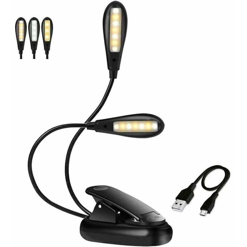 14 lights 9 gears LED reading lamp charging protection lamp clip table lamp,Suitable for bedroom, study, dormitory