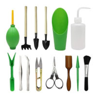 14-piece gardening tool set: succulent spray bottle, starter watering can, potting shovel, pruning tube, etc.