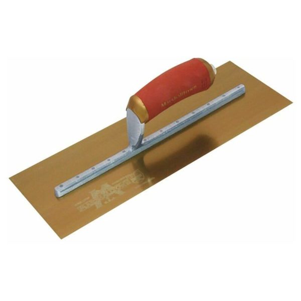 14 x 5in PreWorn Plasterers Trowel Gold Steel MPB145GSD - Marshalltown