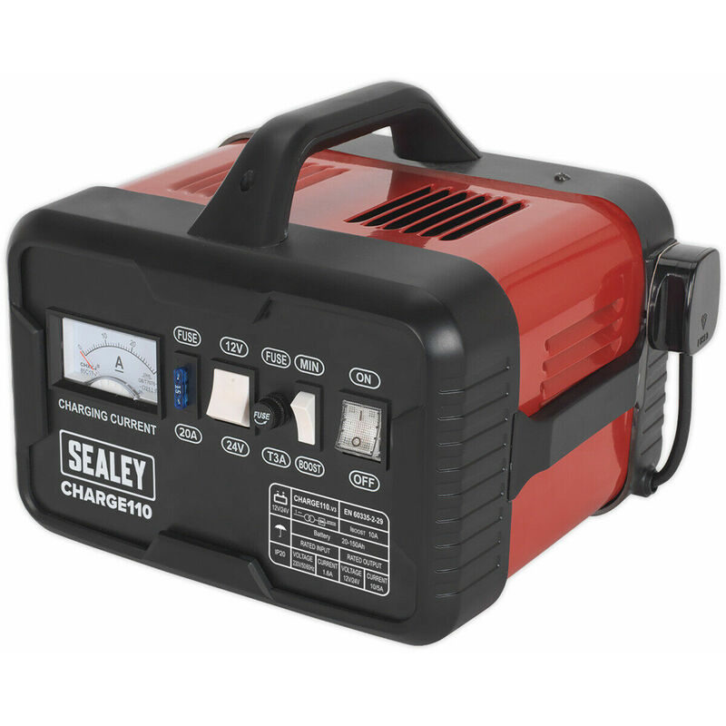14A Single Phase Battery Charger - 12 / 24 v - Large Ammeter - 230V Power Supply