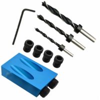 15 Degree Angle Drill Bit Kit for Wood with Jig Pilot Bit and 6/8/10mm Hole