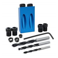 15 Degree Angle Drilling Kit for Wood with Jig Guide Drill Bits and 6/8/10mm Holes