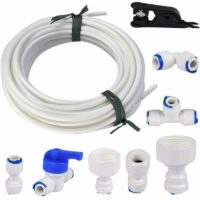 15 Meters Universal Water Supply Hose, 1/4" Refrigerator Hose Connector Kit, Filter Tube, Parts and Accessories for European Refrigerators / American