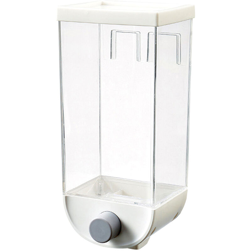 1500mL Dry Food Dispenser Nail-free Cereal Dispenser Wall-Mounted Kitchen Food Storage Container Organizer for Cereal Trail Mix Candy Granola Nuts