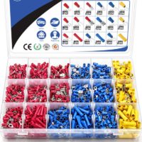 1500pcs Insulated Wire Connectors Electrical Wire Terminals Wire Crimp Connector Ring Fork Spade Butt Connector Kit