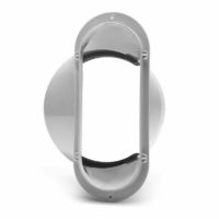 150MM Portable Air Conditioner Window Exhaust Duct P-ipe Hose Interface Connector (Round interface), Flat mouth - Flat mouth