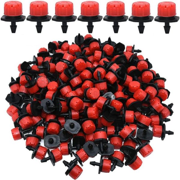 150Pcs Drip Irrigation Drippers, Garden Emitter Sprinkler Nozzles, 360° Adjustable Automatic Drip Irrigation for Plant Greenhouse Lawn diy
