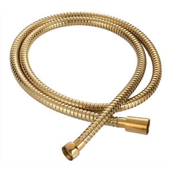 150cm Long Gold Shower Hose Replacement Flexible Pipe Bathroom Handle