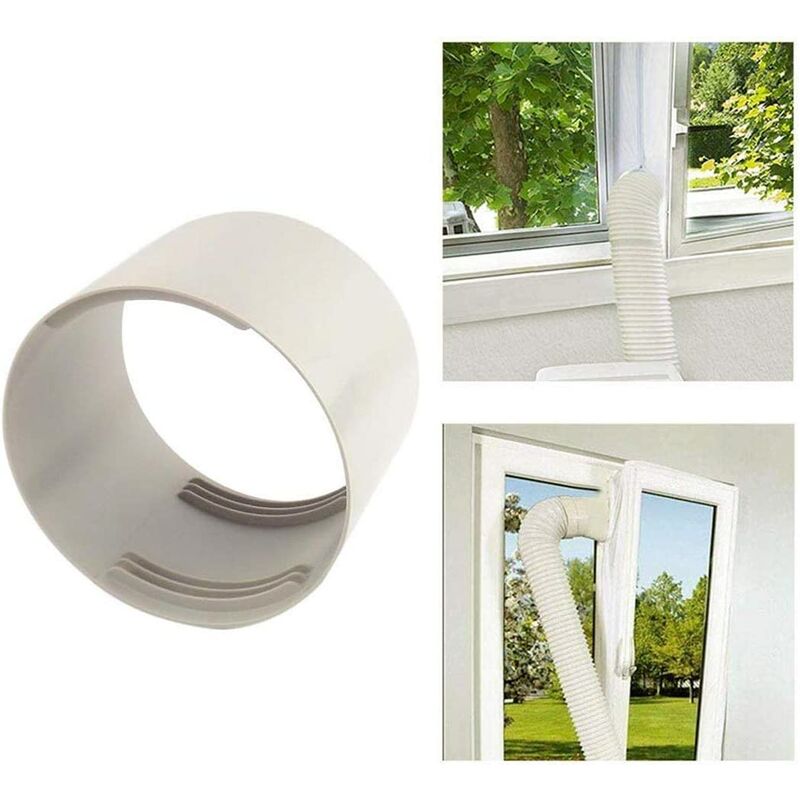 150mm Hose Adapter for Portable Air Conditioner - Supports both clockwise and counterclockwise ac hose threads.