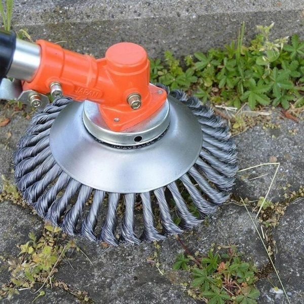 150mm steel wire wheel garden weed brush lawn mower grass eater trimmer brush cutter tools garden weed trimmer head weed brush