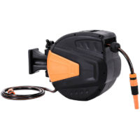 15M Automatic Rewind Mini Hose Reel and Spray Pipe - Livingandhome