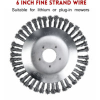 15cm Steel Wire Wheel Garden Weed Brush Lawn Mower Grass Eater Trimmer Brush Cutter Tools Garden Lawn Mower Head 3 Type