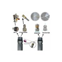15m Pressure Washer Drain Hose Cleaning Kit with Jet Nozzle and Rotary Jet Nozzle for Karcher K2 K3 K4 K5 K6 K7 Series and Lavor