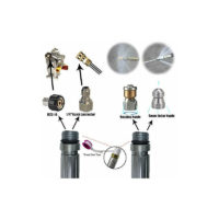 15m Pressure Washer Drain Hose Cleaning Kit with Jet Nozzle and Rotating Jet Nozzle for Karcher K2 K3 K4 K5 K6 K7 Series and Lavor