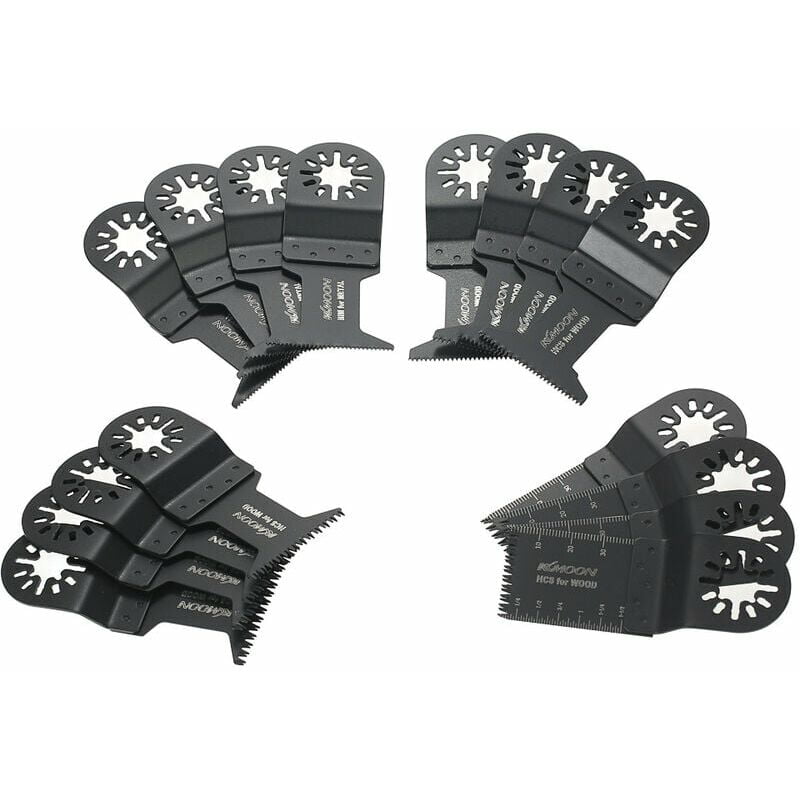 16 Pieces Hybrid Oscillating Blade Saw Blade, Power Tool Finishing Accessories, High Carbon Steel Multi-Function Saw Blade, Wood pv Tube Saw Blade