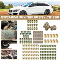 162PCS Brake Pipe Fittings Nut Kit + Metric 10mm x 1mm Nut Connectors