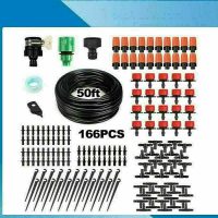 166 PCS Irrigation System Drip Irrigation Kit, Micro Drip Irrigation Kit Garden Automatic Micro Flow Irrigation System for Greenhouse Plants,