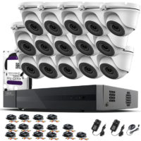 16CH cctv kit dvr 1080P & 15 x 2.0MP Full hd 1080P 2.8mm Wide Angle Dome cctv Cameras ir 20M Night Vision 1080P Output, Motion Detection,
