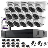 16CH cctv kit dvr 1080P & 15 x 2.0MP Full hd 1080P 2.8mm Wide Angle Dome cctv Cameras ir 20M Night Vision 1080P Output, Motion Detection,