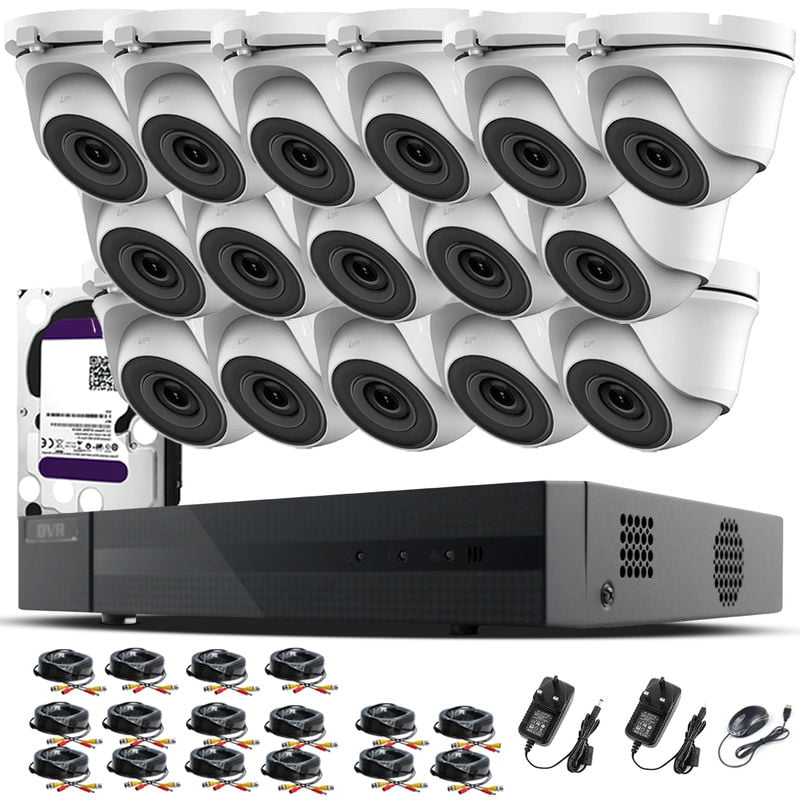 16CH cctv kit dvr 1080P & 16 x 2.0MP Full hd 1080P 2.8mm Wide Angle Dome cctv Cameras ir 20M Night Vision 1080P Output, Motion Detection,