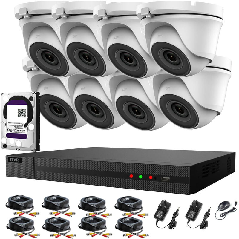 16CH cctv kit dvr 1080P & 6 x 2.0MP Full hd 1080P 2.8mm Wide Angle Dome cctv Cameras ir 20M Night Vision 1080P Output, Motion Detection, Hik-Connect,