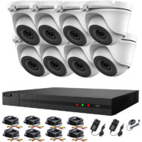 16CH cctv kit dvr 1080P & 8 x 2.0MP Full hd 1080P 2.8mm Wide Angle Dome cctv Cameras ir 20M Night Vision 1080P Output, Motion Detection, Hik-Connect,