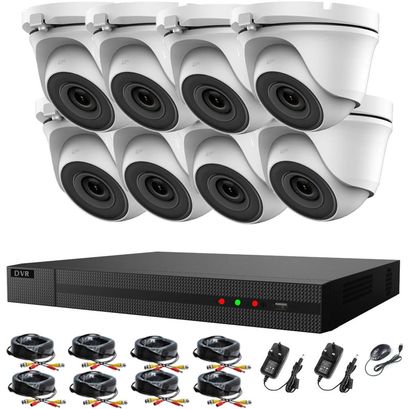 16CH cctv kit dvr 1080P & 8 x 2.0MP Full hd 1080P 2.8mm Wide Angle Dome cctv Cameras ir 20M Night Vision 1080P Output, Motion Detection, Hik-Connect,