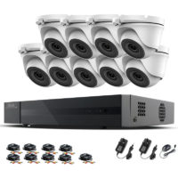 16CH cctv kit dvr 1080P & 9 x 2.0MP Full hd 1080P 2.8mm Wide Angle Dome cctv Cameras ir 20M Night Vision 1080P Output, Motion Detection, Hik-Connect,