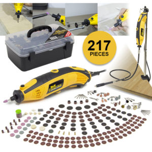 170W Crafter Ultimate Rotary Multi Tool & 217pc Accessories - Wolf