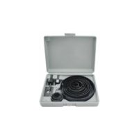 17PCS Carbon Steel Bi-Metal Hole Saw Kit for Wood Plaster and Plasterboard 19-127mm Black