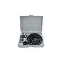 17PCS Carbon Steel Bi-Metal Hole Saw Kit for Wood Plaster and Plasterboard 19-127mm Black