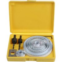 17PCS Carbon Steel Bi-Metal Hole Saw Kit for Wood, Plasterboard and Plasterboard 19-127mm