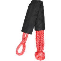17T Practical Car Flexible Synthetic Soft Shackle Trailer Pull Towing Rope Winch Straps For Car Broke Down, Red-1pcs