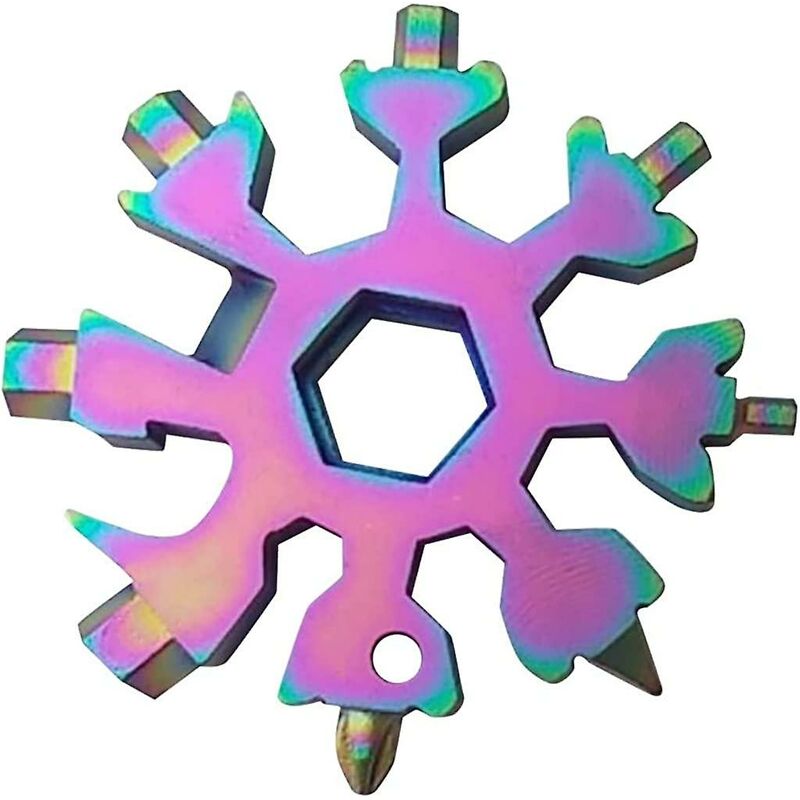 18 In 1 Outdoor Outdoor Portable Stainless Steel Tool Snowflake Multi Tool Kit - Flkwoh