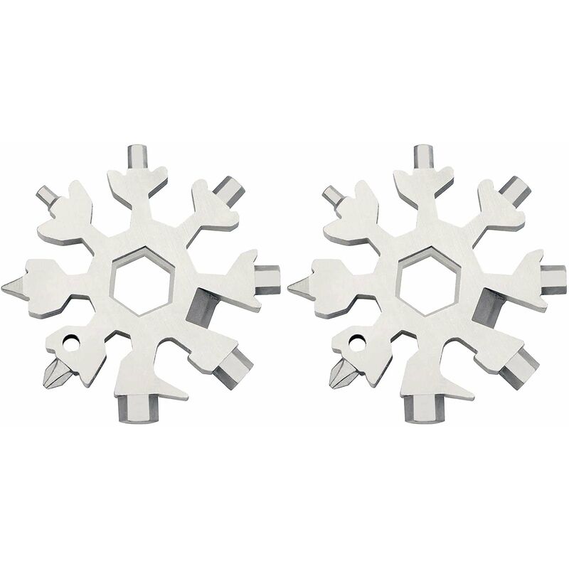 18 In 1 Snowflake Multi Tool Men And Women Idea Gift Stainless, 2pcs Thsinde