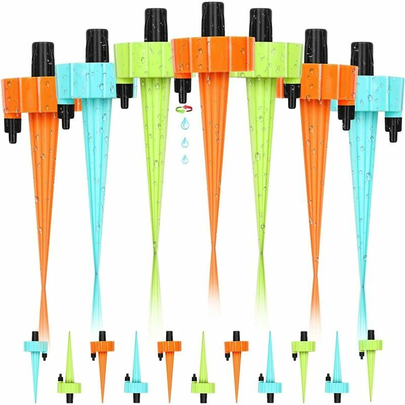 18 Pcs Drip Kit, Automatic Plant Sprinklers, Adjustable Irrigation System, Watering Devices with Slow Release Control Valves for Indoor Outdoor Plants