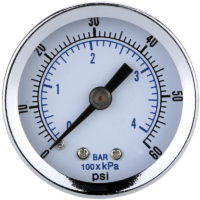 1/8 bspt Air Compressor Hydraulic Pressure Gauge 0-60 psi Back Mount 40mm Dial Plate