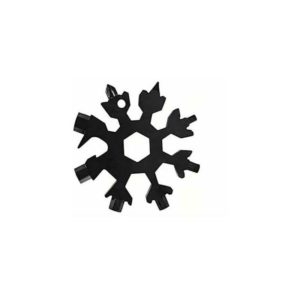 18-in-1 Almighty Snowflake Multi-Tool - Snowflake Screwdriver/Bottle Opener/Keychain. (Black)