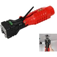 18 in 1 Faucet Socket Wrench Tool, Multi-Functional Installation of Faucet and Sink, for Installing Bathroom, Kitchen Sink, Toilet Bowl (Red)