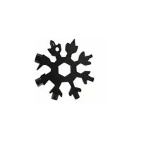 18-in-1 Multi-Purpose Almighty Snowflake Tool - Snowflake Shaped Screwdriver / Bottle Opener / Keychain (Black)
