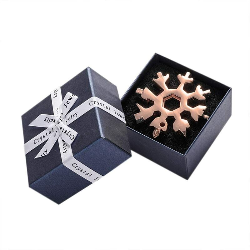 18-in-1 Snowflake Multi-Tool- Opener Key Chain, Bottle Opener, Outdoor Travel Camping,Adventure Tool Keychain for Outdoor Travel Camping(Rose-Gift