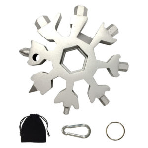 18-in-1 Snowflake Multi-Tool,Snowflake Shape Screwdriver/Bottle Opener/Keychain for Daily Travel Camping Multifunction Tools
