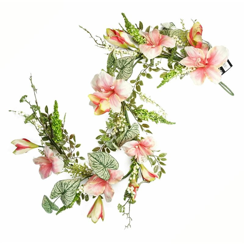 180cm Artificial Hanging Pink Lily Plant Realistic Garland Trailing